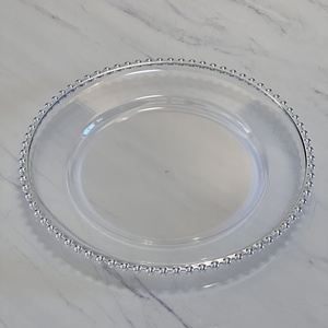 Wholesale 13&quot; Table Decoration Dinner Under Plate Clear <strong>Plastic</strong> Silver Table <strong>Serving</strong> <strong>Trays</strong> Elegant Charger Plates for Wedding