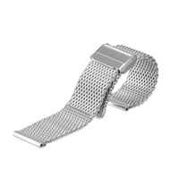Bracelet de montre milanais à double connecteur solide de sécurité Bracelets de montre en acier inoxydable fabriqués par CNC de 22mm pour montres intelligentes et traditionnelles