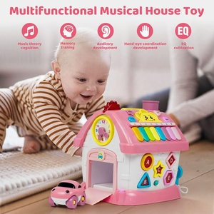 8 trong 1 Montessori âm nhạc học tập và chơi nhà đồ chơi trẻ mới biết đi đa chức năng hoạt động bận rộn nhà <span class=keywords><strong>Cube</strong></span> với ánh sáng và âm nhạc - Product Image 2