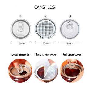Bocaux en plastique transparents de 250 ml/300 ml/330 ml/500 ml avec couvercles, emballage facile à ouvrir, pour jus, lait, thé, café, soda - Product Image 3