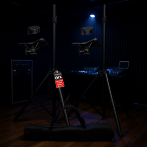 Professional 72-Inch Heavy-Duty DJ Monitor <b>Stand</b> Tripod Floor Mount, 100-Lb Capacity, Powder-Coated Metal, DB Brand, 2-Pack with - Product Image 2