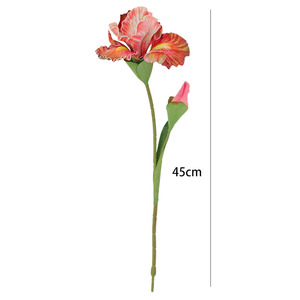Fleurs d'iris artificielles en plastique EVA, branche unique, rose, violet, bleu, orange, décoratives pour salon, bureau, hôtel, mariage - Product Image 5