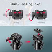 Sadel Berburu dengan 360 derajat putar °   Adaptor Universal Kepala Bola Lepas Cepat dari Aluminium Alloy untuk Penyangga Penembakan