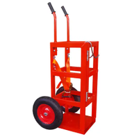 Chariot à double roue personnalisable pour bouteilles de gaz, chariot à plateforme métallique avec capacité de 250 kg pour usage en entrepôt, support OEM