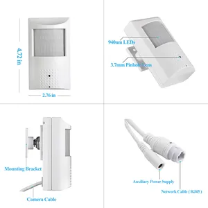 Revodata 5MP PIR PoE Ip Camera, 940nm IR vô hình tầm nhìn ban đêm trong nhà Camera An Ninh Mạng CCTV giám sát (IPIR-P-TS)