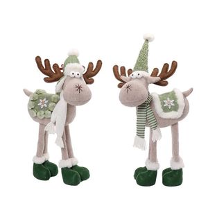 Figurine de cerf à quatre pattes festive, 2 pièces, grande décoration sur pied pour la maison et le bureau en hiver - Product Image 2