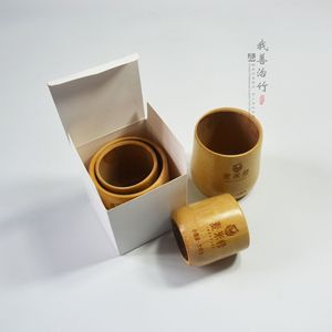 Bamboo Cup Set With Engraving For Tea Or Water Use Chongqing Origin ZH 006 - Product Image 1