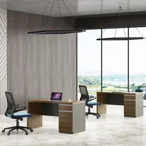 Scrivania da ufficio per il personale con cassetto scrivania per Computer in legno dal Design moderno tavolo a un posto