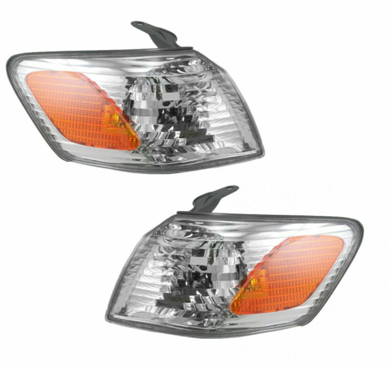 Turn Signals For Toyota Camry Pair Of Chrome Corner Lights For 2001-2002 Toyota Corolla - Clear Turn Signal Lamps YLT Auto Lights