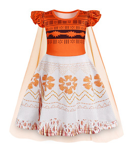 Disfraces <span class=keywords><strong>de</strong></span> manga corta Elsa Anna Tiana aventura princesa niña vestido con capa Cosplay Halloween TV película disfraces - Product Image 6