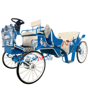 Chariot de conduite à cheval de Marathon touristique européen populaire chariot de visite couvert noir avec capot - Product Image 1