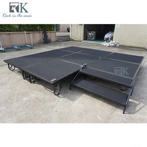 Assemble Mobile <b>Stage</b> <b>Platform</b> Carpeted Finish Hotels Folding <b>Stage</b> - Product Image 3