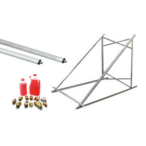Kit di Accessori Staffe in Lega di Alluminio per Sistema Solare Termico Aton 200lt 4.00m2 per Installazione su Tetto in Lamiera Tetto Piano - Product Image 1