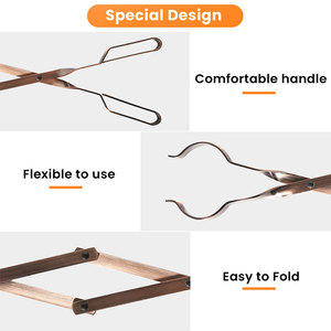 Juego <span class=keywords><strong>de</strong></span> Herramientas Modernas para Fogatas <span class=keywords><strong>de</strong></span> Acero Grabber, Pinzas Largas para Chimenea, Soporte para Leños, Accesorios para Fogatas - Product Image 4