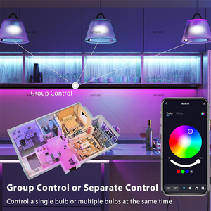 Ampoule LED Tuya Dimmable 15W E27 B22 220V RGBCW à Changement <span class=keywords><strong>de</strong></span> Couleur, Contrôle par Application Smart Life, Gestion <span class=keywords><strong>de</strong></span> Groupe, Rythme Musical, Minuterie, pour la Maison - Product Image 4