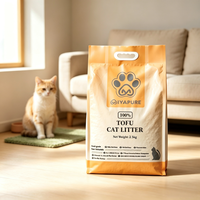 Litière pour chat en tofu en gros, marque privée, diamètre 2,0 mm 1,5 mm, personnalisable, écologique, exportateur en vrac, marché européen, OEM