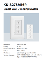 US avec télécommande RF433 Smart WIFI ou Zigbee interrupteur de gradation mural interrupteur de gradation intelligent gradateur Led interrupteur de lumière pour lumières LED