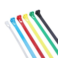 5*300mm 100 pièces/sac coloré 66 attaches de câble autobloquantes pinces en plastique sangles de liaison autobloquantes