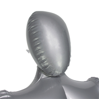 Mannequin de torse suspendu en plastique PVC gris, boutique de vêtements, Mannequin gonflable pour tout le corps