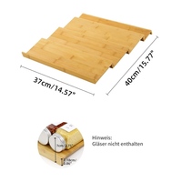 Étagère de rangement pour épices en bambou à 4 niveaux, à insérer dans un tiroir d'armoire ou sur un comptoir, organisation des tiroirs pour épices de cuisine