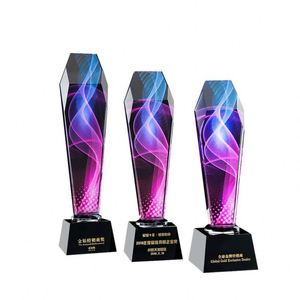Customized Crystal <b>Trophy</b> Color Printing or Laser <b>Engraving</b> Text for Event Awarding Team Honor Recognition Awards <b>Trophies</b> - Product Image 1
