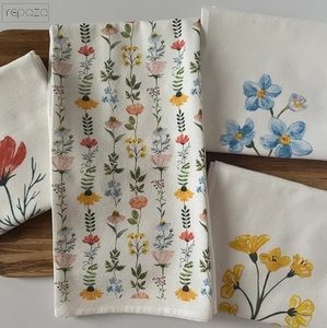 Asciugamani da cucina asciugamani da tè in cotone <span class=keywords><strong>con</strong></span> <span class=keywords><strong>fiori</strong></span> decorazioni per la fattoria asciugamano per sacco di farina - Product Image 3