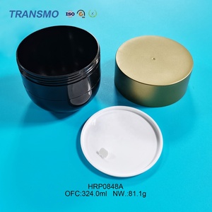 Pots en plastique écologiques de 280 g avec couvercles pour crème cosmétique, crème pour le visage, lotion, soins de la peau, masques faciaux, pour marque privée - Product Image 5