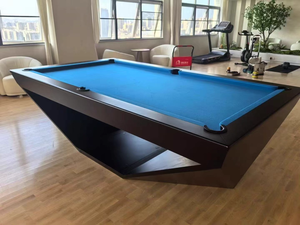 Table de <span class=keywords><strong>billard</strong></span> professionnelle personnalisée pour club et villa, multi-fonctions, pour usage domestique et américain, compatible 9 boules et 8 boules, modèle Standard Adulte, Noir 8 - Product Image 6