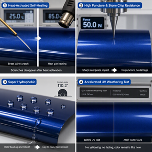 Película Protectora de Pintura (PPF) TPU Metálica Azul <span class=keywords><strong>Navarra</strong></span> 7.5mil de Alto Brillo, Autoregenerable, Antiarañazos, 1.52x15m, Venta al por Mayor - Product Image 5