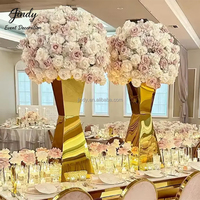 Support de vase en métal doré JINDY en acier inoxydable, pour décoration de fête, mariage, centre de table, présentoir
