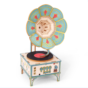 Giocattoli Fai-da-Te per Fonografo, Puzzle 3D in Legno, <span class=keywords><strong>Giochi</strong></span> Educativi per Bambini, Giocattoli STEM per Ragazzi - Product Image 4