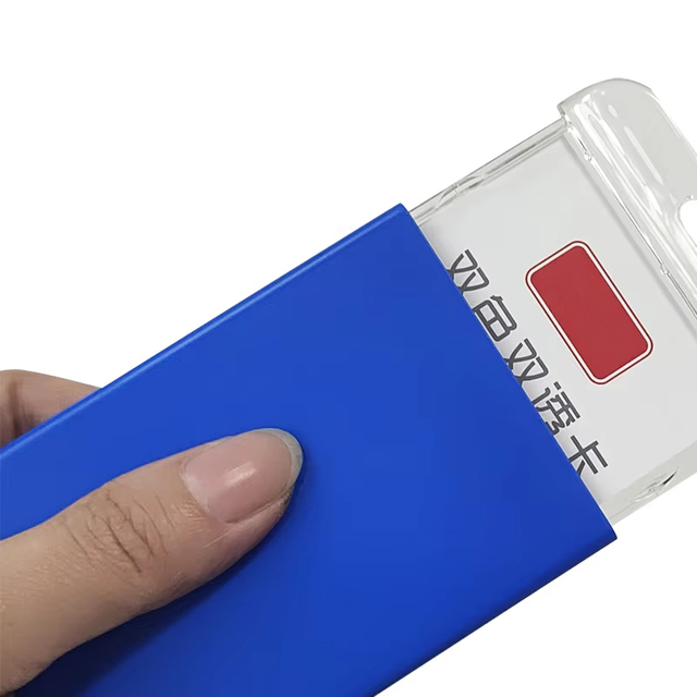 Custom Acrylic Student Photo Holder Case Acrylic Waterproof Dust-Proof Push-Pull Type Office Work Id Card Holder