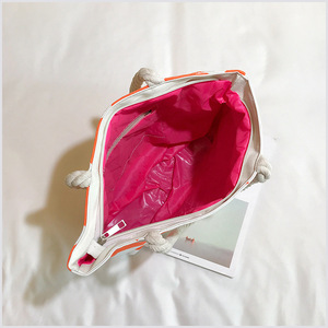 Công suất lớn Canvas Tote Túi 2024 sọc mô hình Messenger Túi vải - Product Image 4