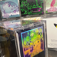 Étui de protection en acrylique avec couvercle magnétique pour présentoir de cartes PTCG, résistant aux UV à 99 %, pour booster ETB et booster UPC