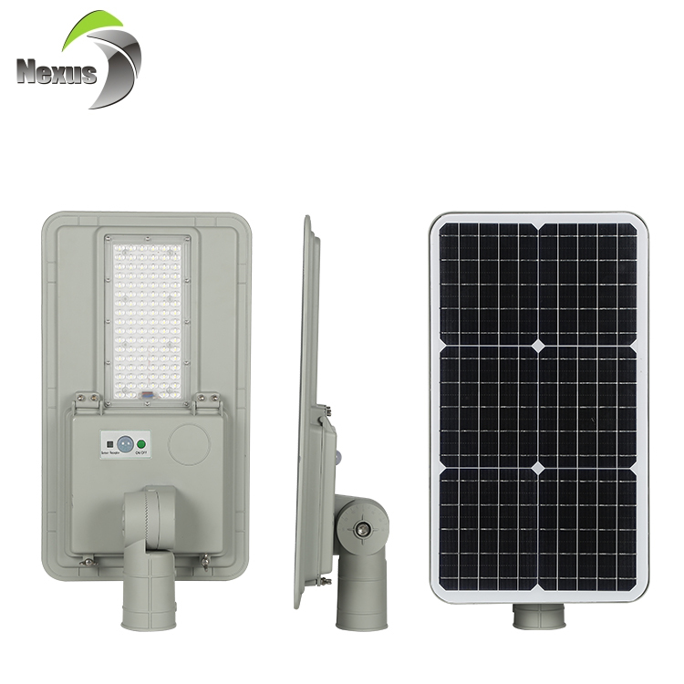 Travail de nuit imperméable contrôle automatique durable extérieur intégré 100w solaire a mené le réverbère