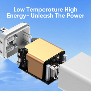 Draagbare 65W Gan Oplader Snel Opladen Dual Usb C <span class=keywords><strong>3</strong></span> Poorten Muur Reisadapters Pd <span class=keywords><strong>3</strong></span>.0 Voedingsadapter Met 5V/3a Uitgang - Product Image 3