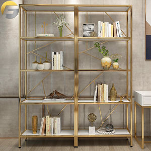 Estantería de Metal VV0508 para Hotel, armario personalizado, marco de acero inoxidable con capas de mármol, nuevo producto - Product Image 2