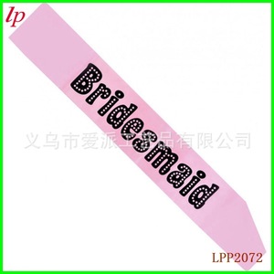 Correa de hombro rosa para futura novia, accesorio de tela para fiestas, despedidas de soltero y eventos LPP2082 - Product Image 2