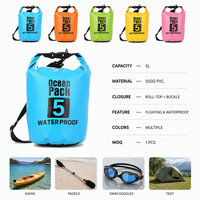 Sac à dos étanche flottant en PVC 500D avec logo personnalisé pour kayak, rafting, bateau, randonnée, plein air