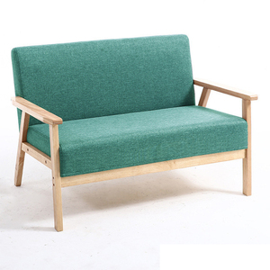 Set di divani in stile europeo mobili da soggiorno sedia in tessuto poltrona Lounge per il tempo libero <span class=keywords><strong>divano</strong></span> moderno in legno massello a 2 posti - Product Image 5