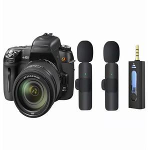 Portable Wireless Lavalier Microphone Noise Cancelling Mini Clip <b>Mic</b> for Outdoor Interview Video Recording Camera - Product Image 1