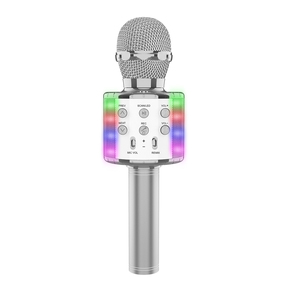 Tốt Nhất Ws858L Với Ánh Sáng USB Loa Di Động Bluetooth Mic Karaoke Microphone Với Loa Cho Bên Ngoài Trời Máy Karaoke - Product Image 4