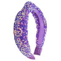 Serre-tête à paillettes colorées haut de gamme, accessoire capillaire élégant – Serre-tête personnalisé pour le football/le paintball