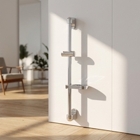 Salle de bain Pas Cher chrome pommeau de douche barre Coulissante ensemble