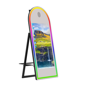 Meilleures ventes : Cabine photo en verre Arch 65 pouces pour machine de photomaton miroir selfie avec écran tactile 32 pouces et appareil photo pour photomaton selfie - Product Image 1