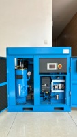 Compresor de aire de tornillo de alta presión 22kw Tanque de 50L Nueva tecnología Configuración portátil de bajo ruido para minas Equipo de control de 220V