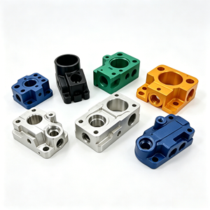 Bloque de Válvulas Neumáticas de Aluminio Mecanizado por CNC, Cuerpo de Válvula Hidráulica de Aire Anodizado, Piezas de Mecanizado de Precisión Personalizadas - Product Image 1