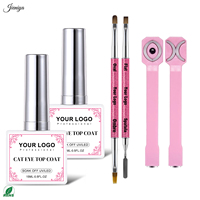 Nouvelle Tendance 2027 : Kit de Vernis Gel UV Scintillant Effet Œil de Chat avec 2 Pinceaux Double Embout et Outil Magnétique