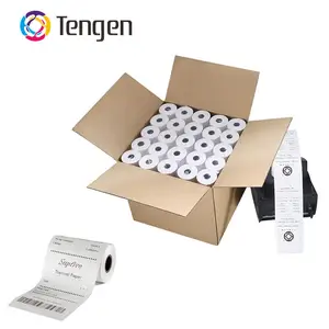 Vente en gros rouleau d'imprimante thermique papier pour caisse rouleaux de papier thermique POS Machine R25 impression échantillonnage 48mm 53mm 75mm 80mm simple blanc