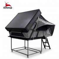 Muschelförmiges Dachzelt aus Aluminium mit Hartschale, seitlicher Öffnung, wasserdicht, schneller Aufbau, für 3-4 Personen, 4x4-Truck, SUV, Overland-Camping